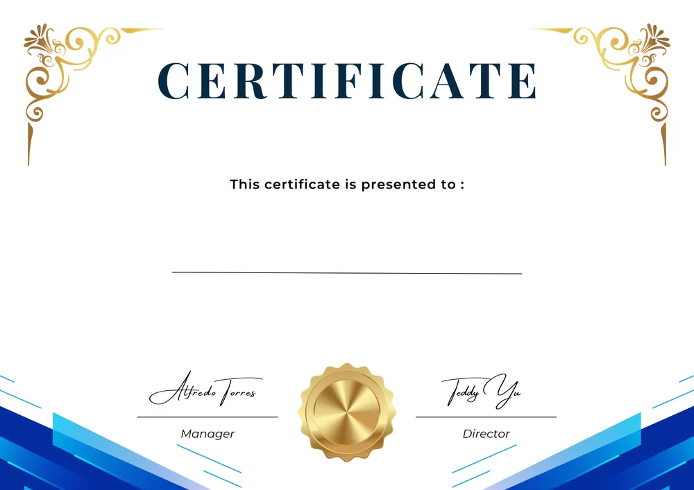 Certificate for Dr Ellis Grant